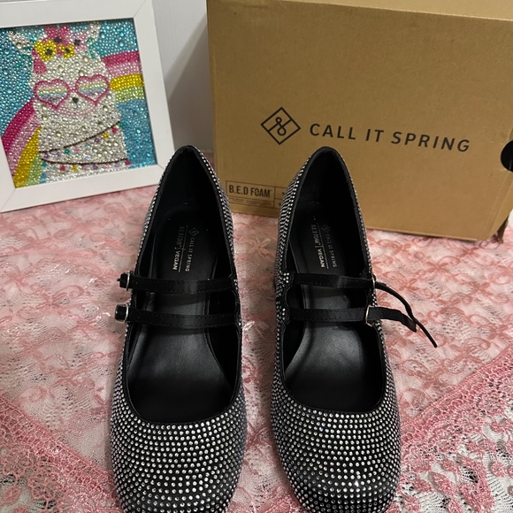 Call It Spring Vegan Rhinestone Mary Janes - Picture 3 of 4